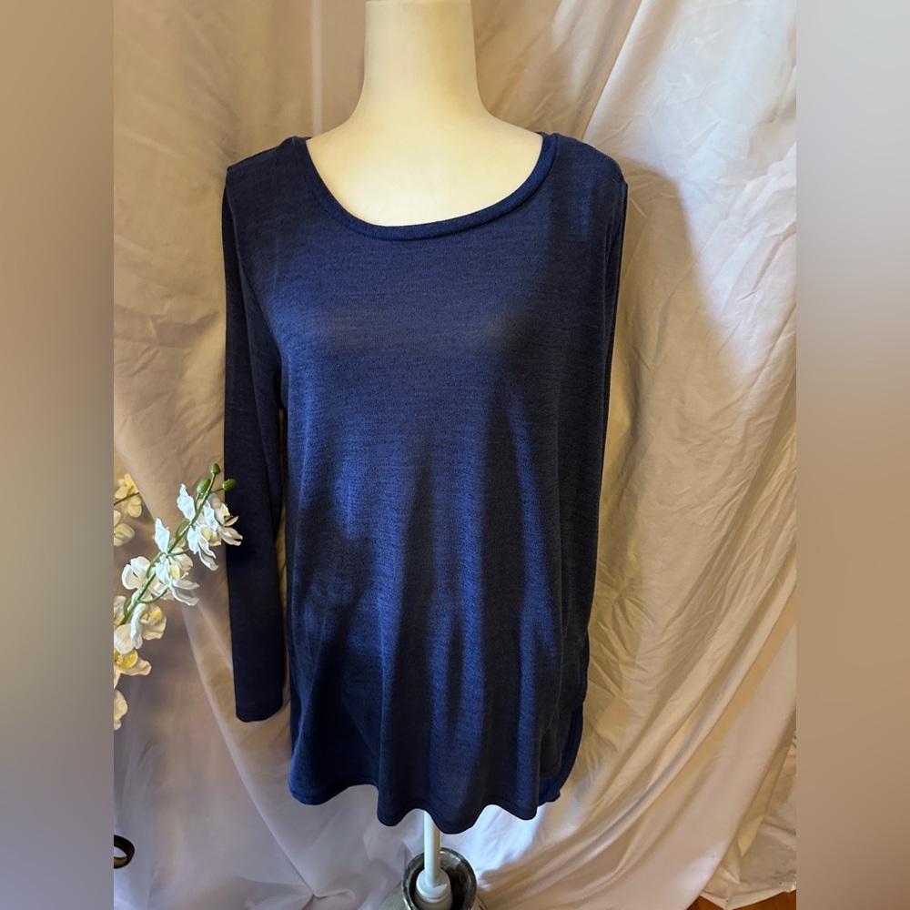 Miss Nikky Blue Fitted Long Sleeve Blouse
